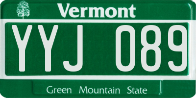 VT license plate YYJ089