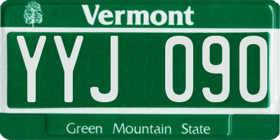 VT license plate YYJ090