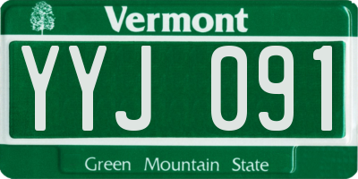 VT license plate YYJ091