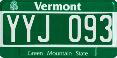 VT license plate YYJ093