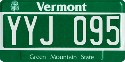 VT license plate YYJ095