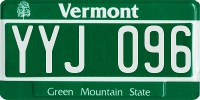 VT license plate YYJ096