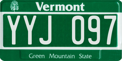 VT license plate YYJ097