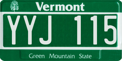 VT license plate YYJ115