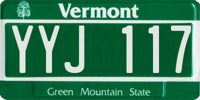 VT license plate YYJ117
