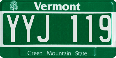 VT license plate YYJ119
