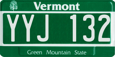 VT license plate YYJ132