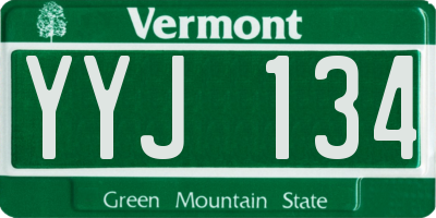 VT license plate YYJ134