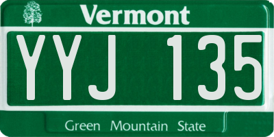 VT license plate YYJ135