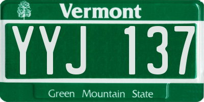 VT license plate YYJ137