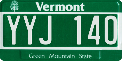 VT license plate YYJ140