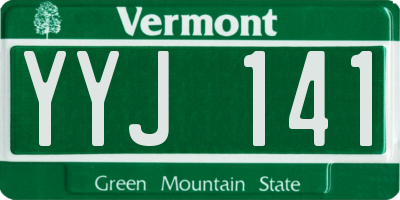 VT license plate YYJ141