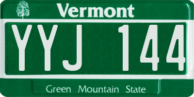 VT license plate YYJ144