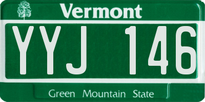 VT license plate YYJ146