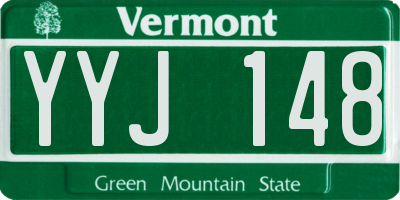 VT license plate YYJ148