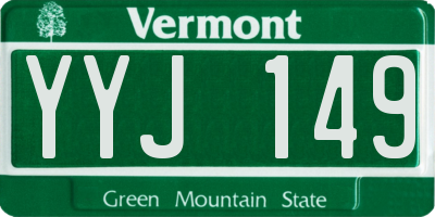 VT license plate YYJ149