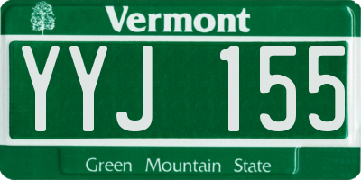 VT license plate YYJ155