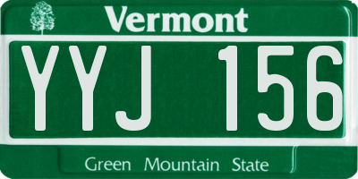 VT license plate YYJ156
