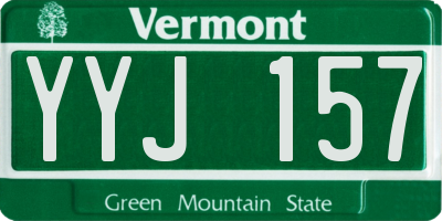VT license plate YYJ157