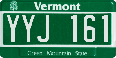 VT license plate YYJ161
