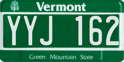VT license plate YYJ162