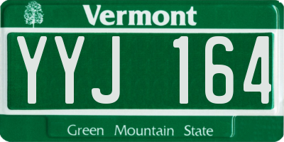 VT license plate YYJ164