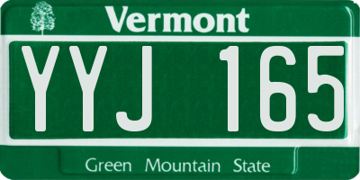 VT license plate YYJ165