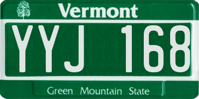 VT license plate YYJ168