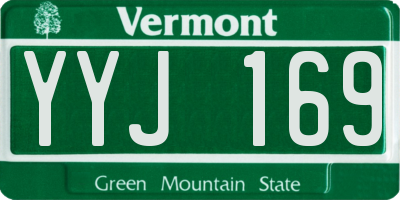 VT license plate YYJ169