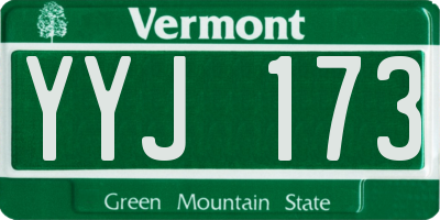 VT license plate YYJ173
