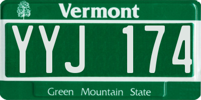 VT license plate YYJ174