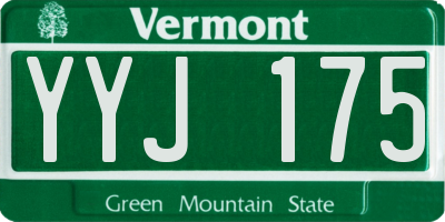 VT license plate YYJ175