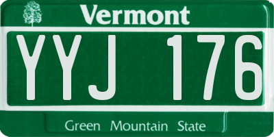 VT license plate YYJ176