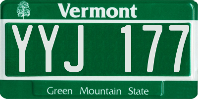 VT license plate YYJ177