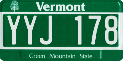 VT license plate YYJ178