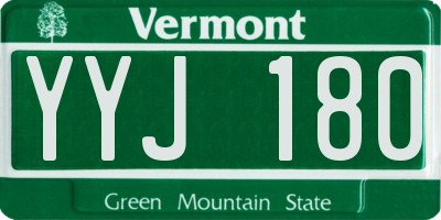 VT license plate YYJ180