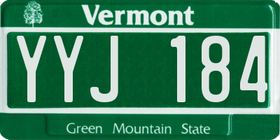 VT license plate YYJ184