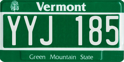 VT license plate YYJ185