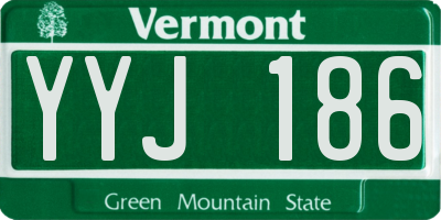 VT license plate YYJ186