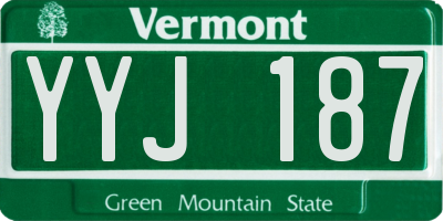 VT license plate YYJ187