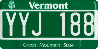VT license plate YYJ188