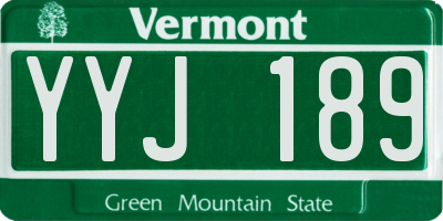 VT license plate YYJ189