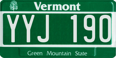 VT license plate YYJ190