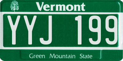VT license plate YYJ199