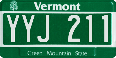 VT license plate YYJ211
