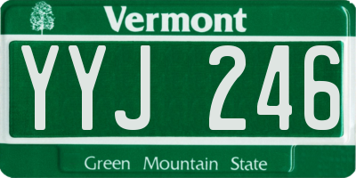 VT license plate YYJ246