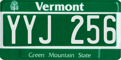 VT license plate YYJ256