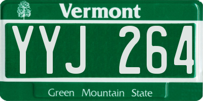 VT license plate YYJ264