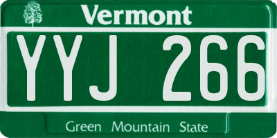 VT license plate YYJ266