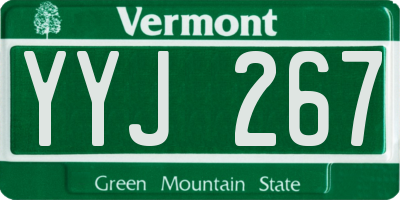 VT license plate YYJ267